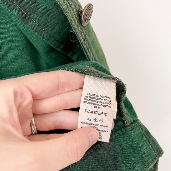 ❤️SOLD❤️Free People Slouchy Military Green Camo - Picture 11 of 12